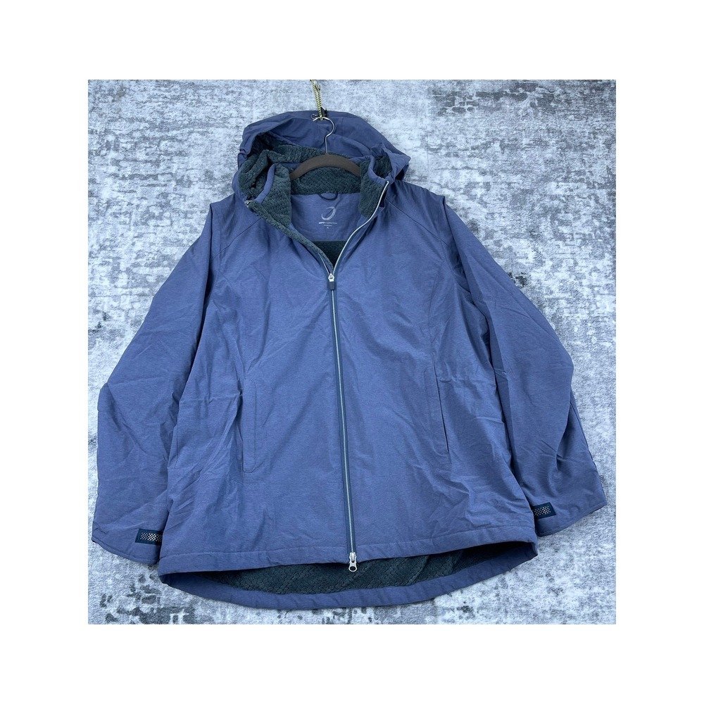 Zero Restriction Women Golf Jacket XL Purple SherpaLined Hooded Windbreaker NWOT
